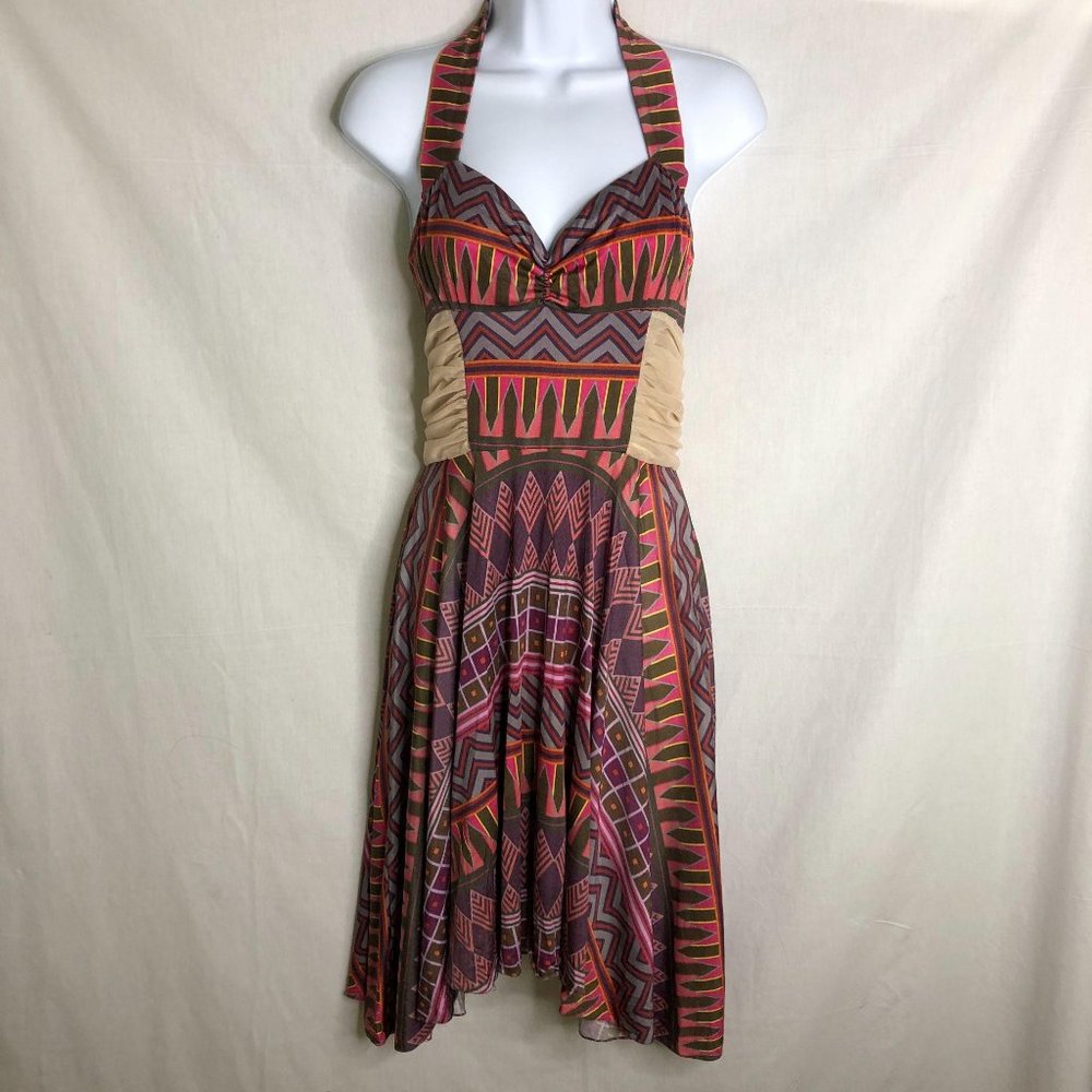 Jasper Garvida London Silk  Geometric Print Miel 4
